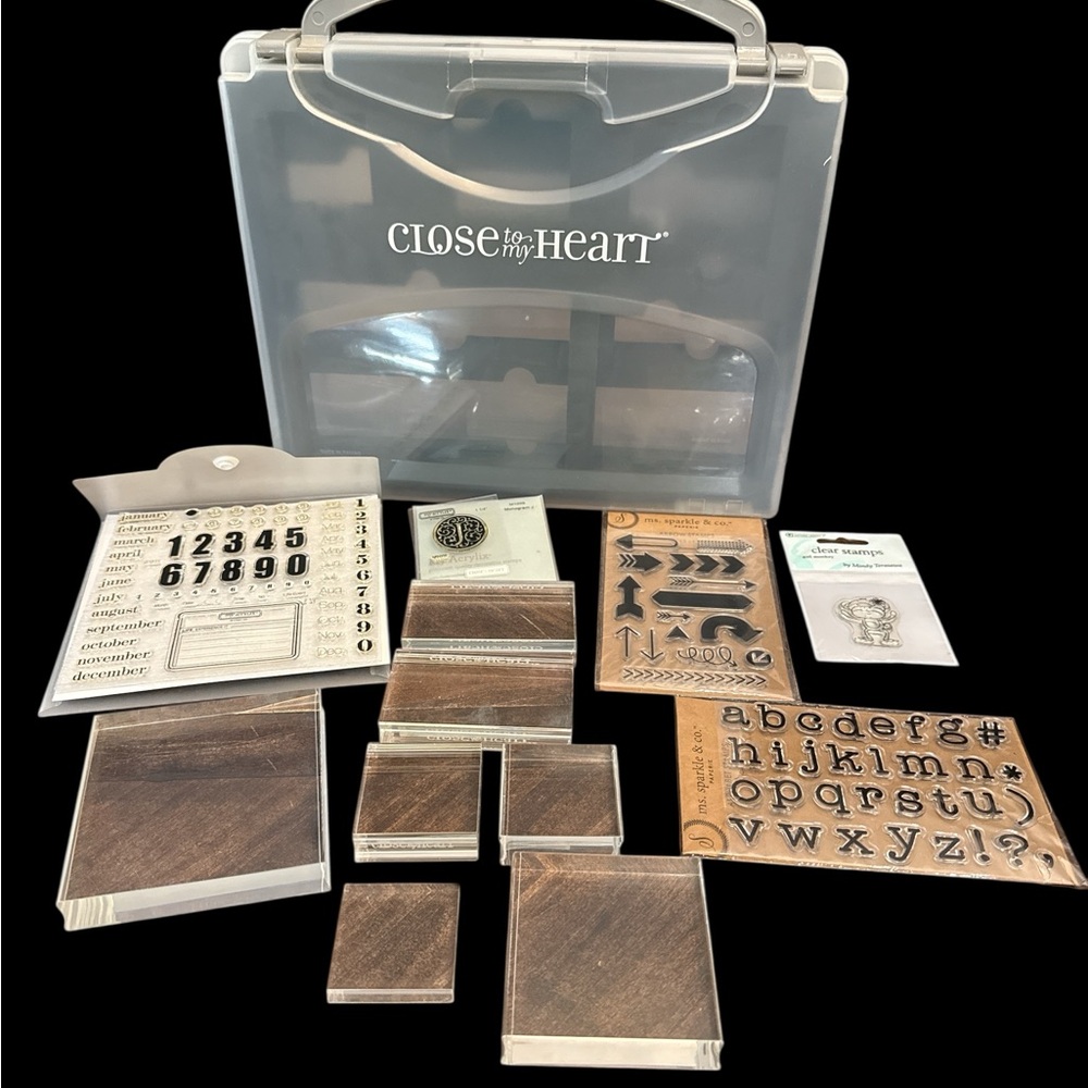 Close to My Heart Craft Stamp Set with Case